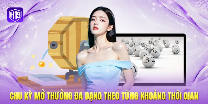 Chu kỳ mở thưởng đa dạng theo từng khoảng thời gian Chu kỳ mở thưởng đa dạng theo từng khoảng thời gian
